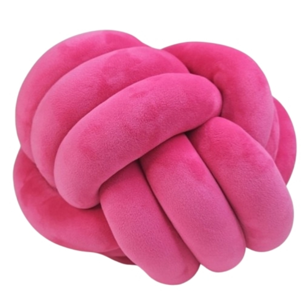 Knot Pillow Ball Shaped Cushion Cozy Plush Knot Decorative Pillow Elegant 11 In